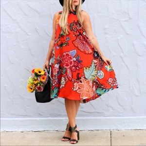 Anthropologie Floral Swing Dress
